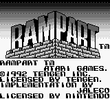 Rampart title screen for GameBoy